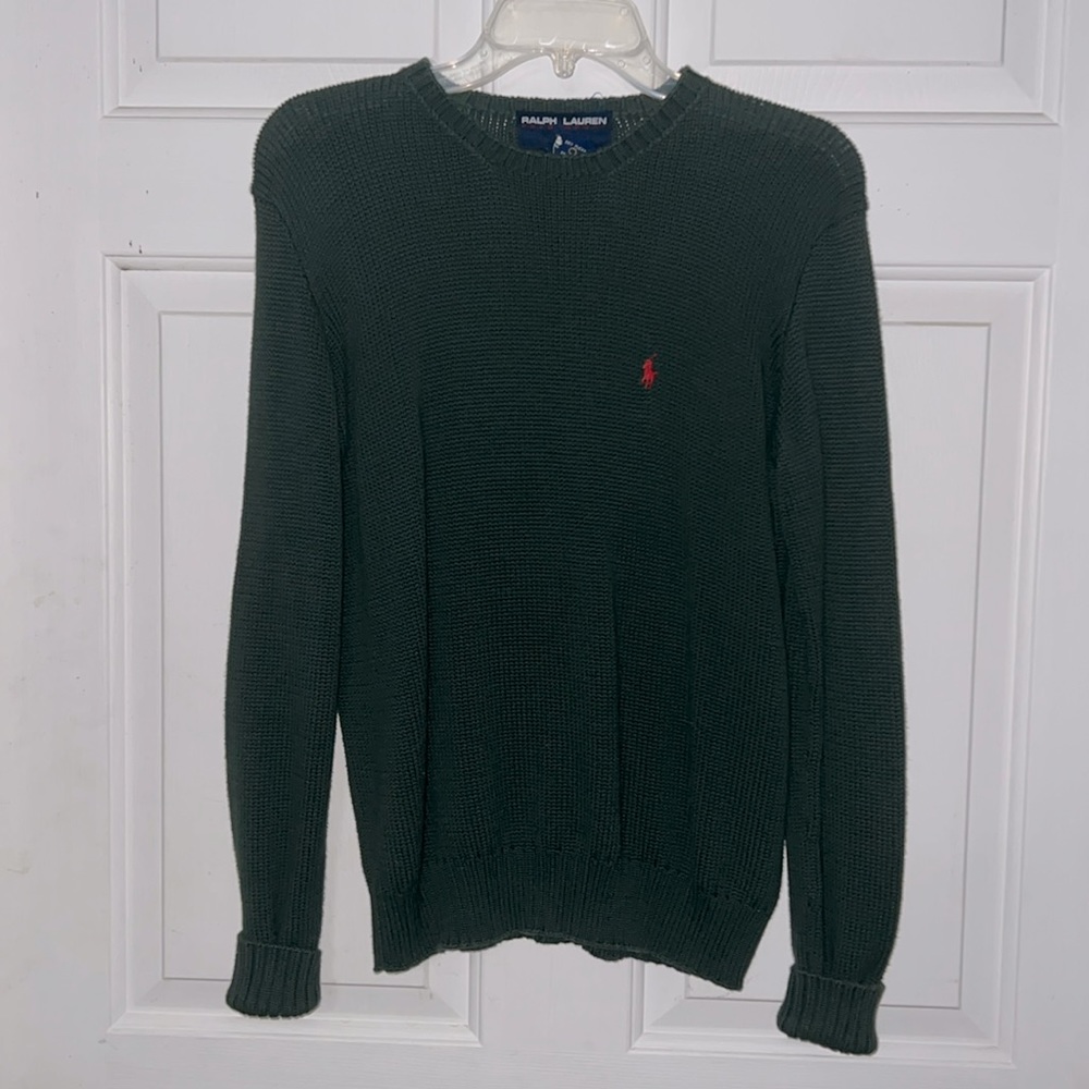 Dark Green RL Crew Neck Sweater